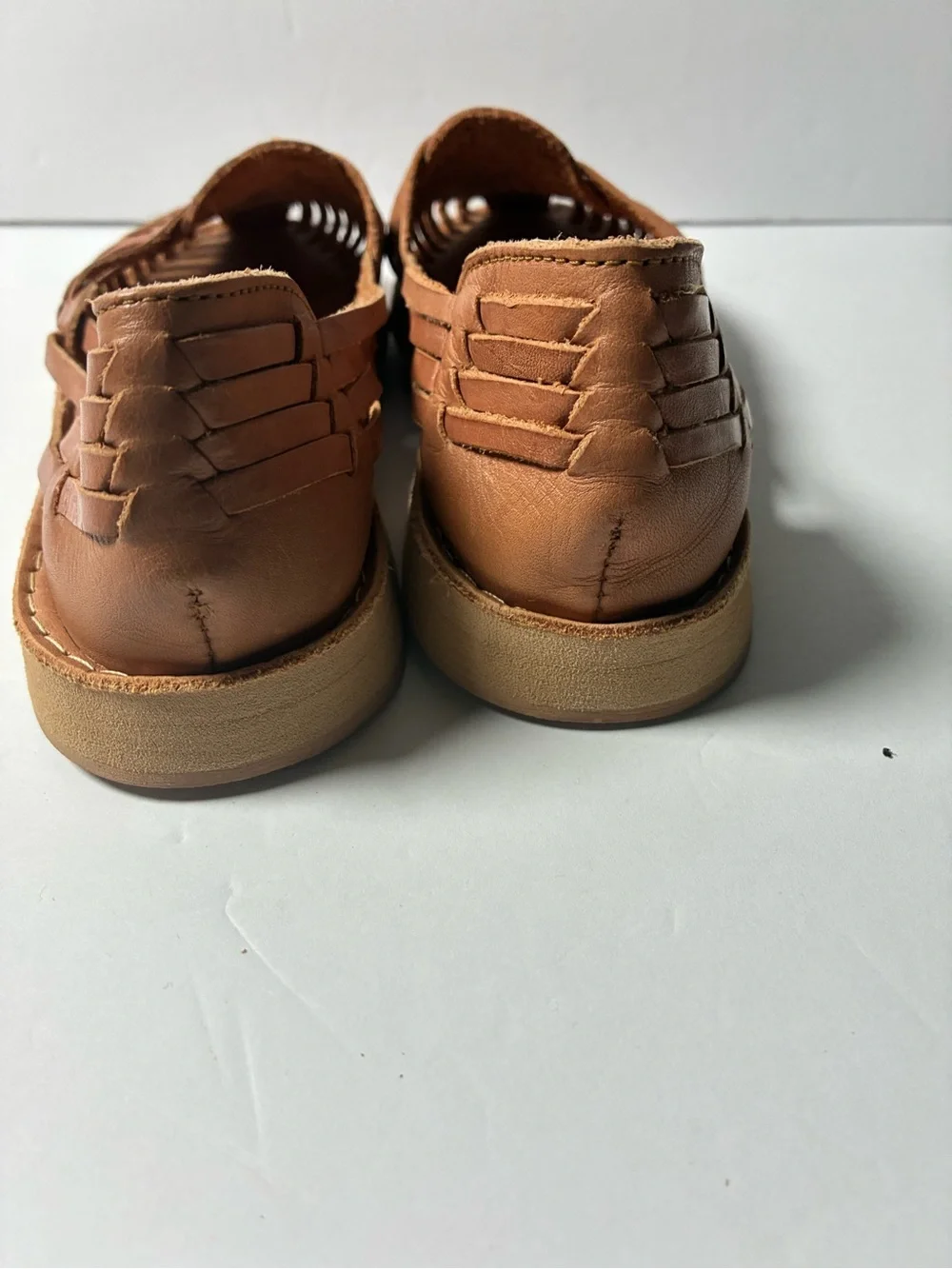 Men's Woven Leather Slip-On Loafers in Tan